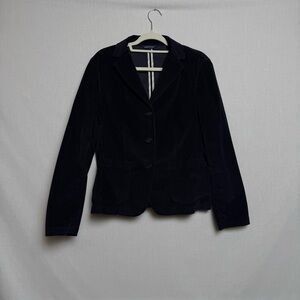 Lands’ End Black Corduroy Blazer – Women’s Size 14 EUC